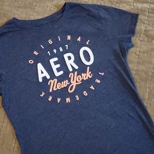 Aeropostale Letter Appliqué NY Graphic Tee • L